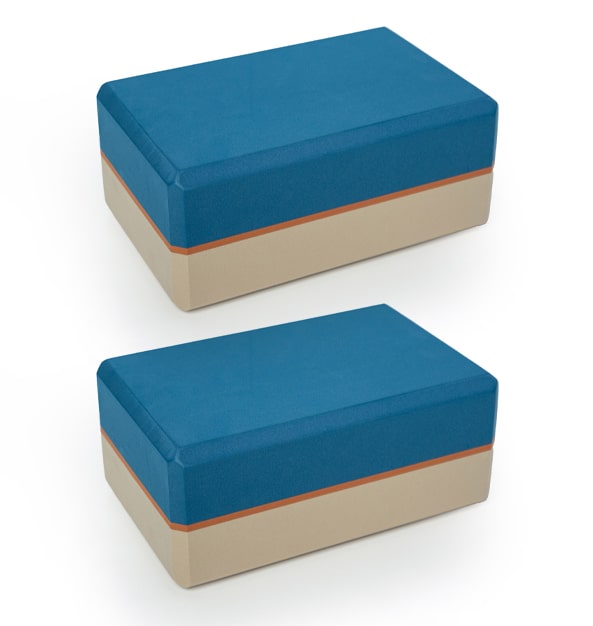 Sunshine Yoga 4" Yoga Block  (4" x 6" x 9") - 2 Pack