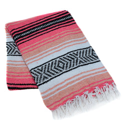Coral-Melon-White-Yoga Blankets