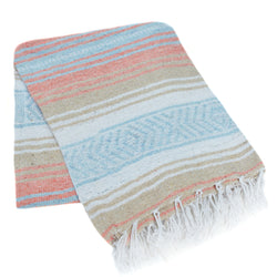 Melon Light Blue Tan yoga blankets