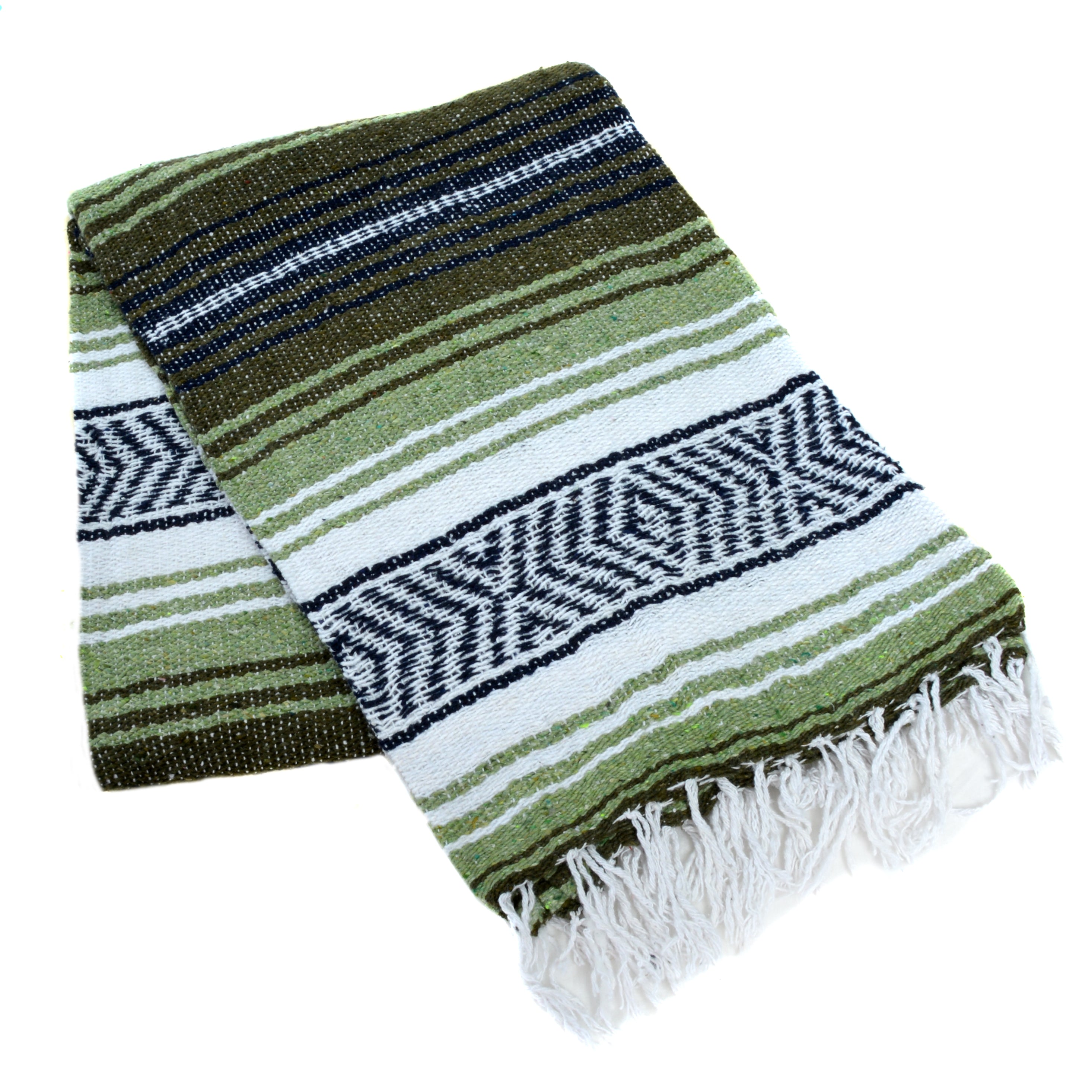 Dark Olive-Light Olive-White-Yoga Blankets
