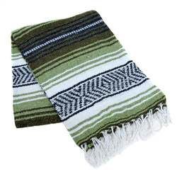 Dark Olive-Light Olive-White-Yoga Blankets