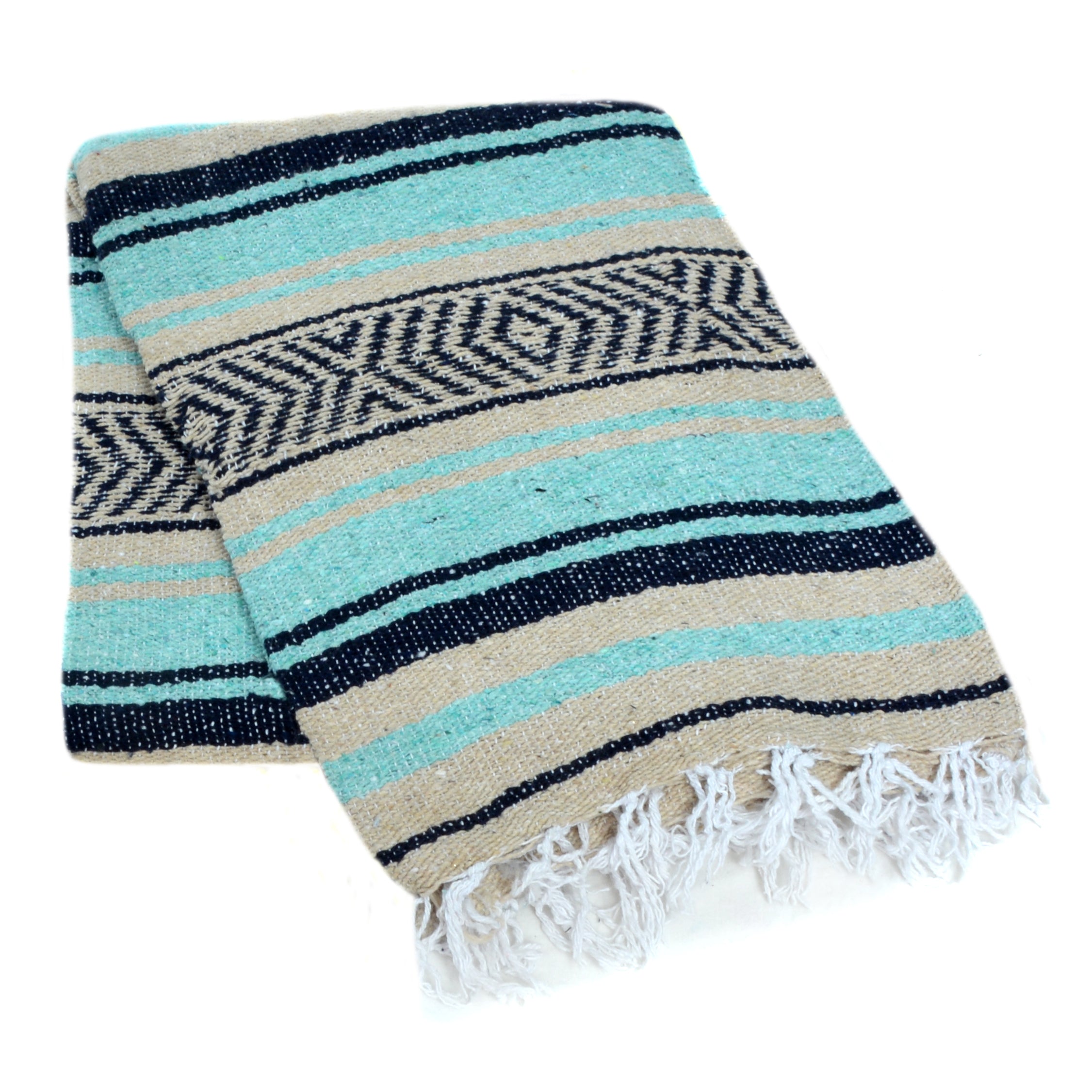 Mint Tan Navy yoga blankets