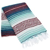  Burgundy-Mint-Teal-White-Yoga-Blankets