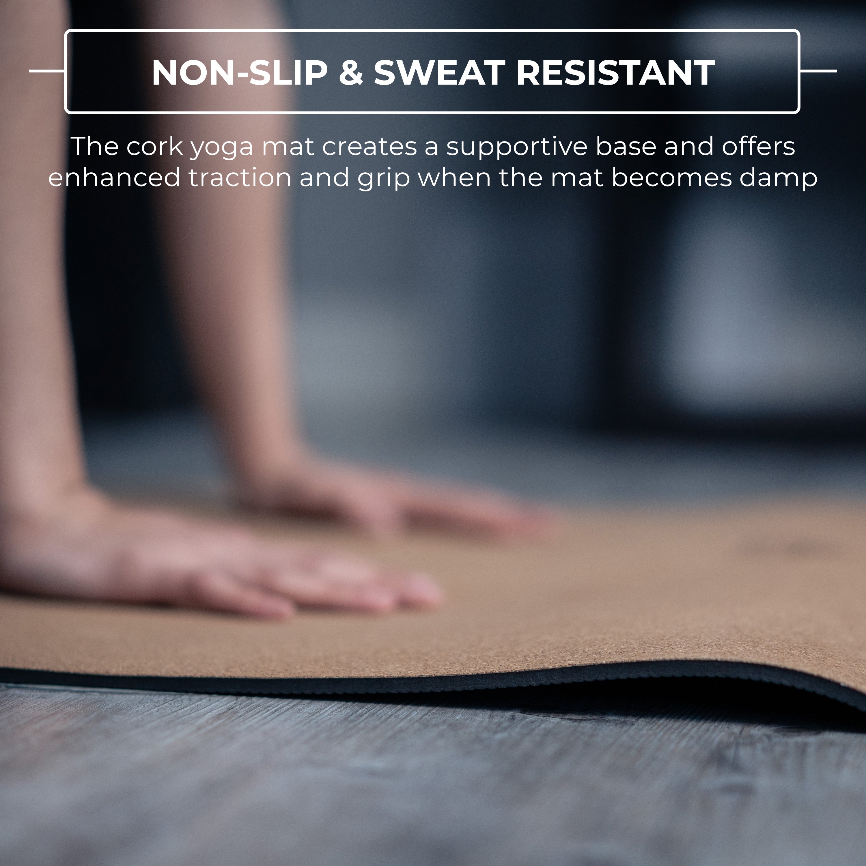 wide yoga mat with non-slip and sweat resistant
